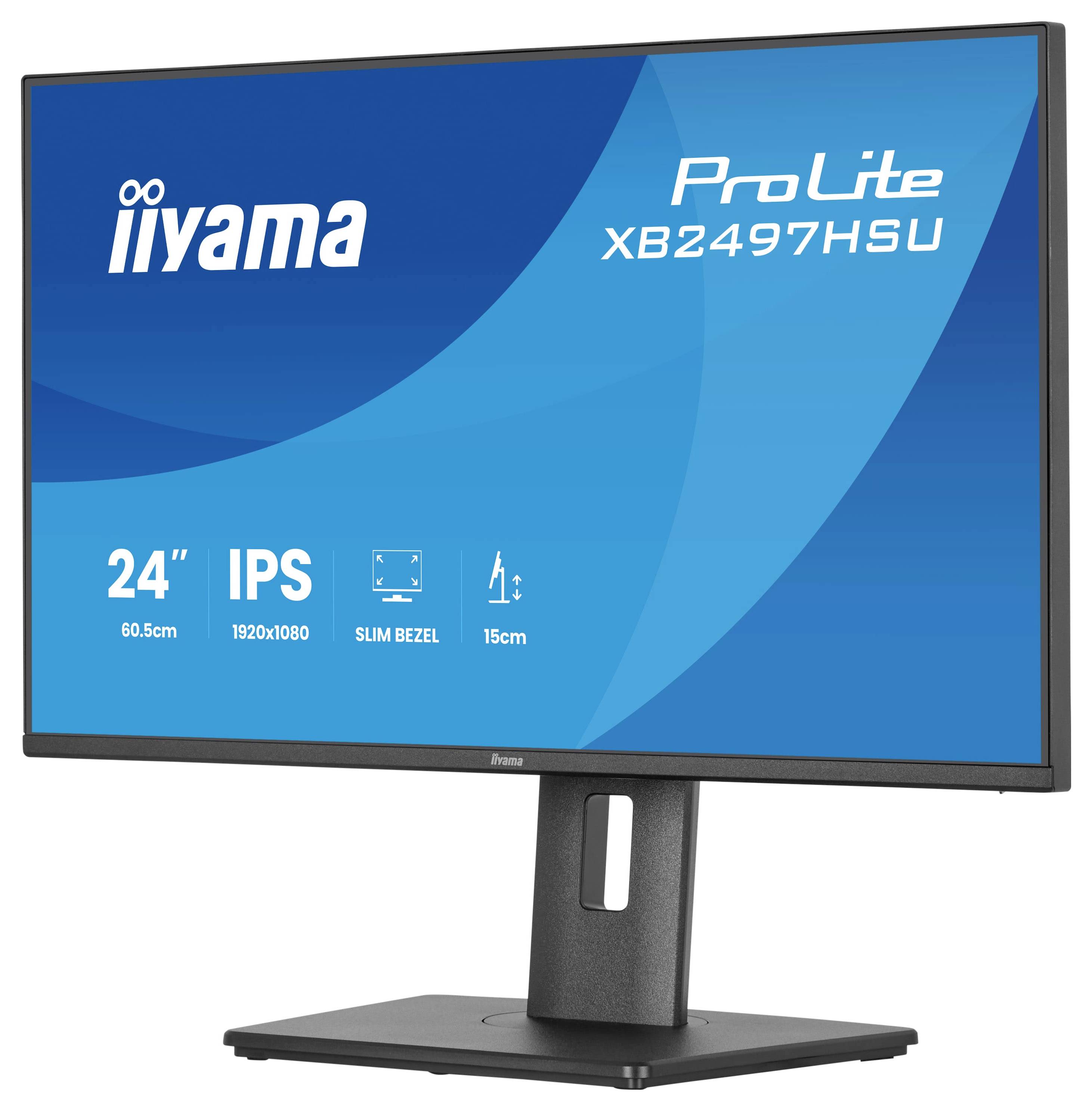 iiyama ProLite XB2497HSU Monitor zeigt Spezifikationen: 24
