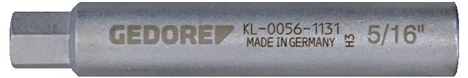 Ein Metallstecknuss-Adapter mit der Aufschrift 