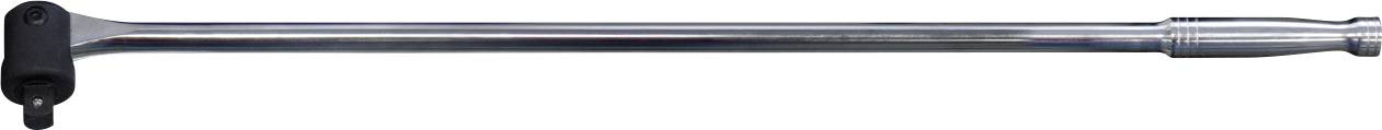 Eine glänzende Metallbrechstange mit schwarzem Griff zum Aufbringen von zusätzlicher Hebelwirkung auf Steckwerkzeuge.