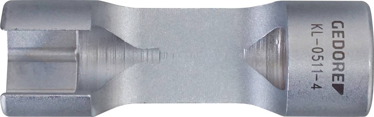 Ein silbernes Metallwerkzeug mit der eingravierter Marke 'GEDORE' und dem Modell 'KL-0511-4', wahrscheinlich für spezifische mechanische Anwendungen konzipiert.