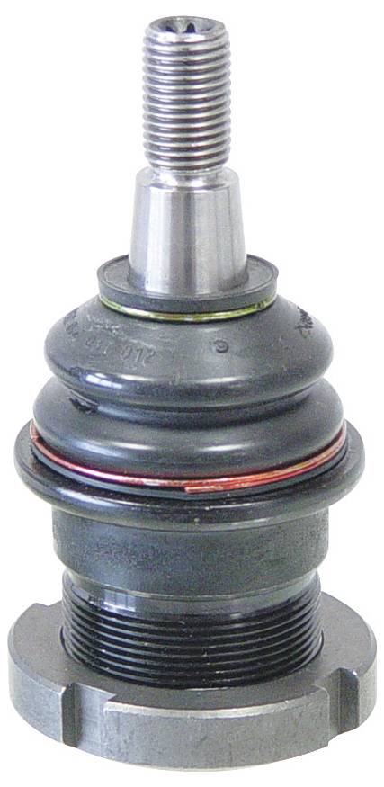 Ein Kugelkopf aus Metall, der in Fahrzeusfederungssystemen verwendet wird und ein Gewinde zum Verbinden sowie ein Kugellager für Bewegungsfreiheit aufweist.
