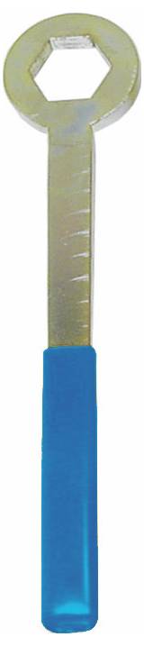 Eine Person benutzt ein tragbares Elektrowerkzeug mit einem grünen Schlauch, um eine Ecke einer weißen Wand oder Decke zu schneiden oder zu schleifen.