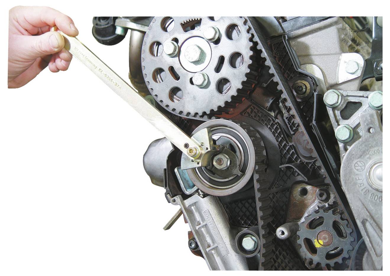 Gedore Automotive 2820684 KL-0284-91A Spannschlüssel, Zahnriemen, VW-Audi, 240mm