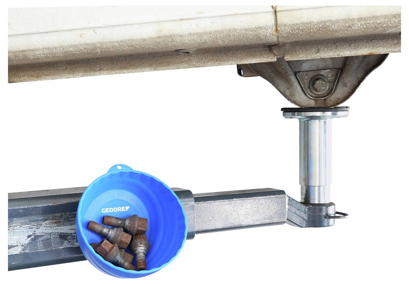 Ein blauer Behälter mit der Aufschrift „GEDORE