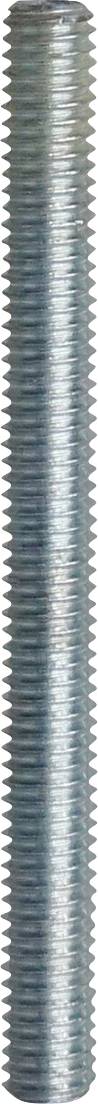 Eine gewindete Metallstange, vertikal dargestellt mit sichtbaren Rillen, wird zur Befestigung in Bau- oder mechanischen Montagen verwendet.