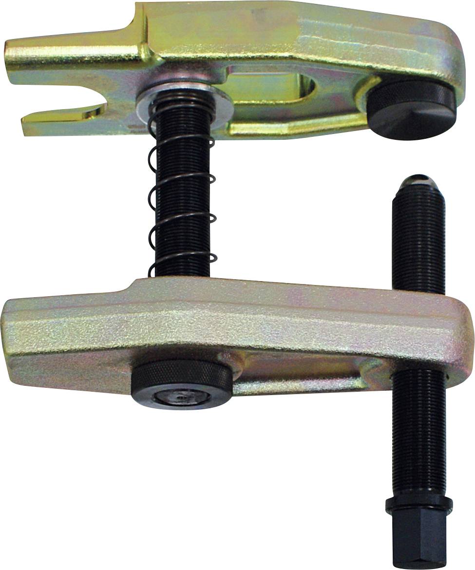 Ein Kugelgelenkabzieher mit Schraubmechanismus, verwendet für Kraftfahrzeugreparaturen zum Trennen von Kugelgelenken von Lenkhebeln.
