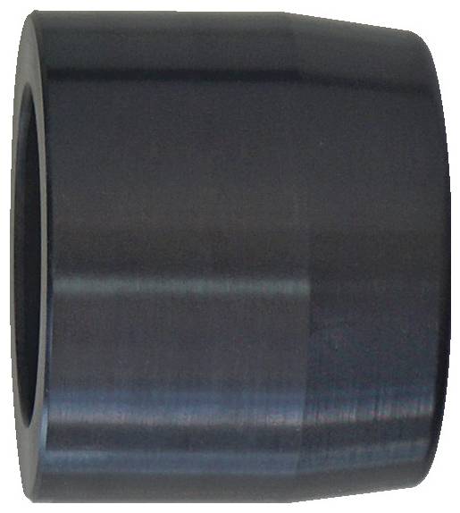 Ein großes, schwarzes, zylindrisches Metallbauteil mit einem leicht verjüngten Ende, wahrscheinlich für mechanische oder industrielle Zwecke verwendet.