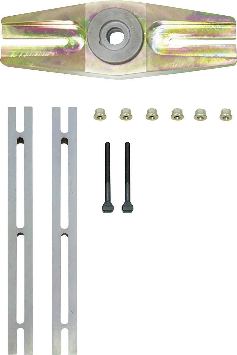 Automativ-Zahnriemen-Spanner-Kit mit Metallhalterung, Bolzen und Unterlegscheiben für Motoreinbau und Wartung.