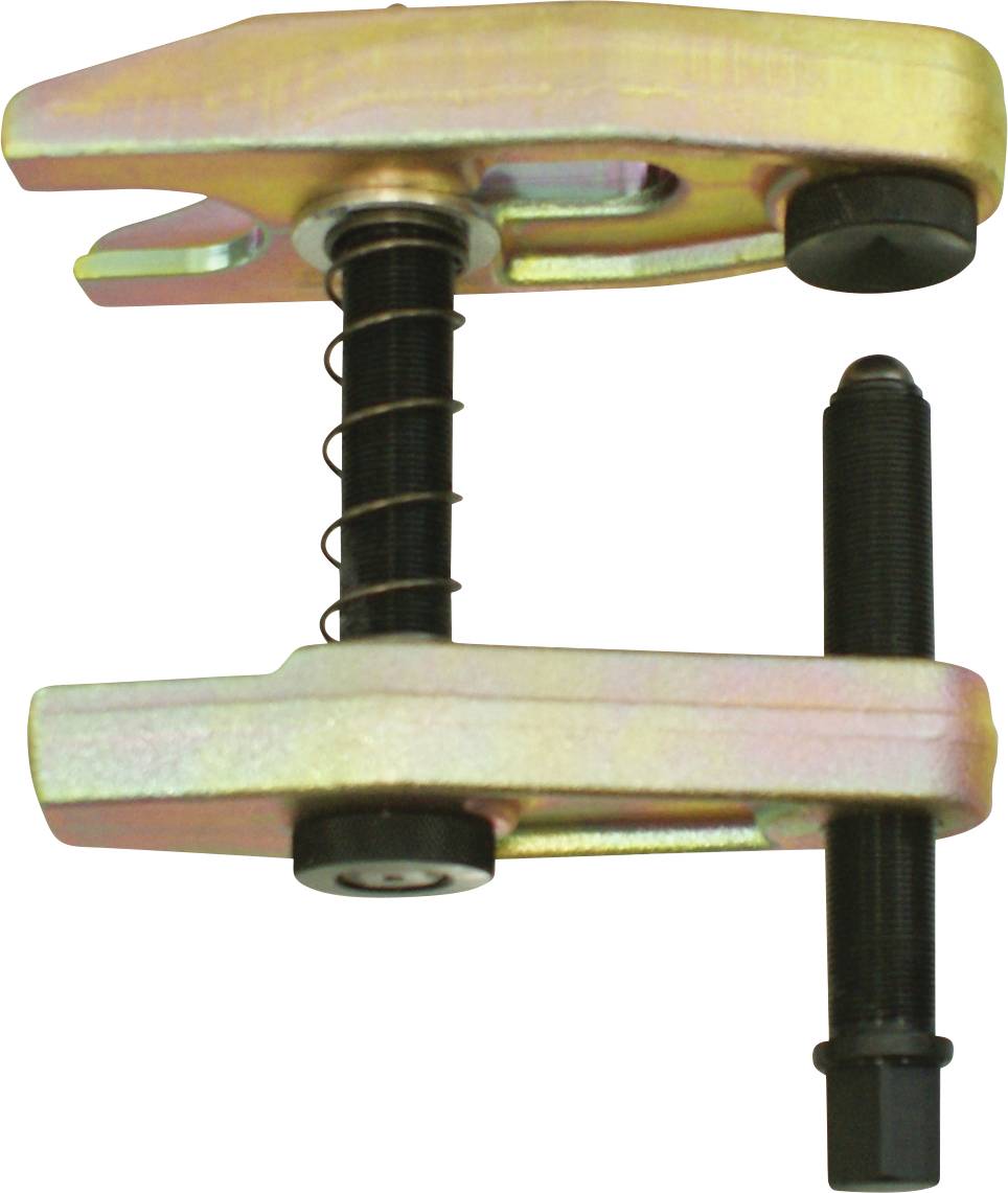 Ein Abzieher-Werkzeug mit Schraubmechanismus, das zum Entfernen von festsitzenden oder gepressten Teilen ausgelegt ist. Das Werkzeug ist metallisch mit einer Goldoberfläche.