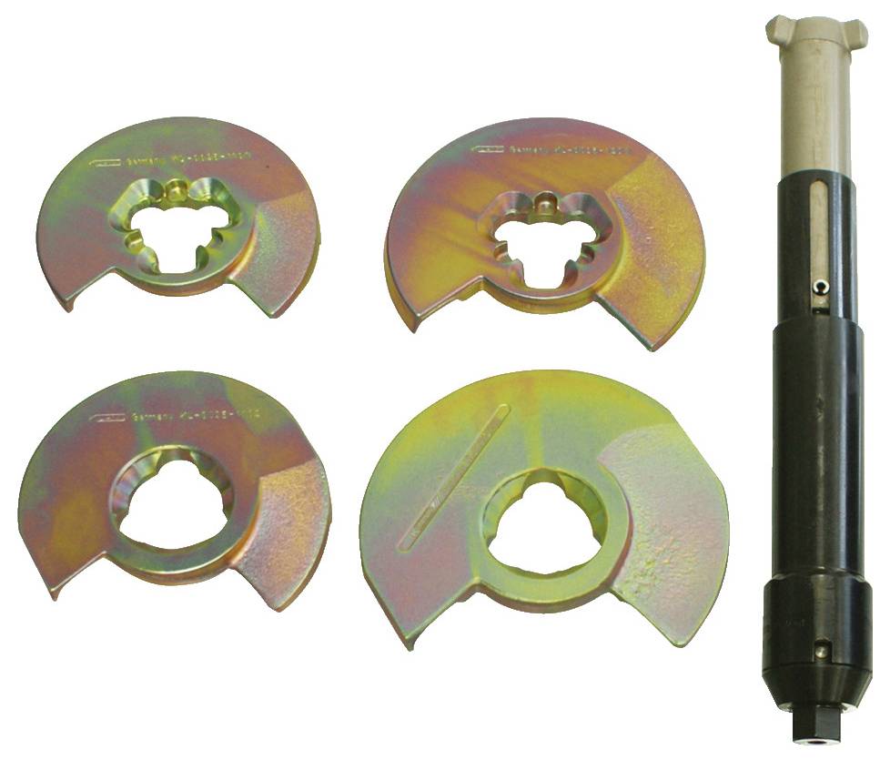 Scherblatt-Set und Werkzeug für Werkzeugvermietungsaktivitäten.