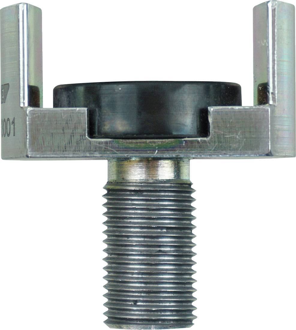 Ein Metallbolzen mit gewindeliertem Schaft und gekerbtem Kopf, der zum Einstellen oder Befestigen in Maschinen oder Ausrüstungen verwendet wird.
