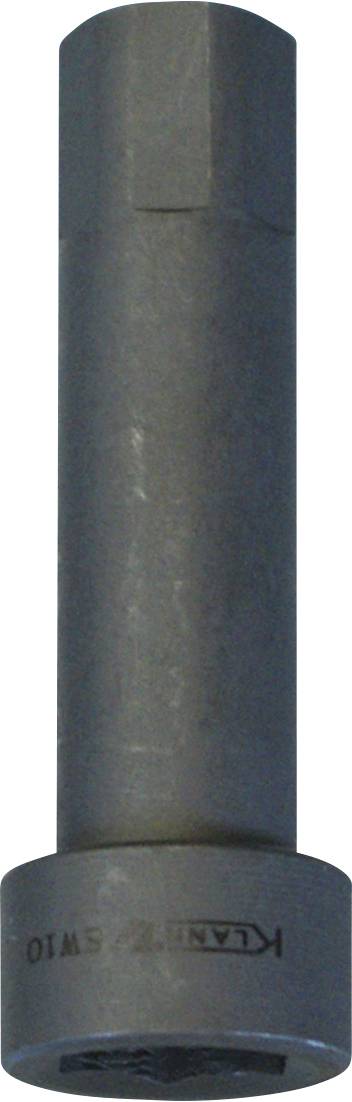 Ein Stahlbolzen mit sechskantiger Kopf und eingeprägte Markierungen 'KLANC SW10'.
