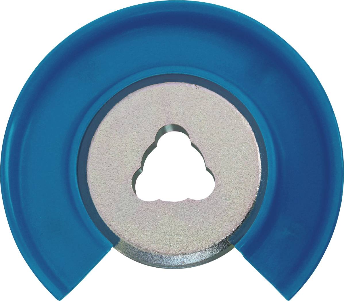 Ein Metallgewindestift mit strukturierter Griffkante.