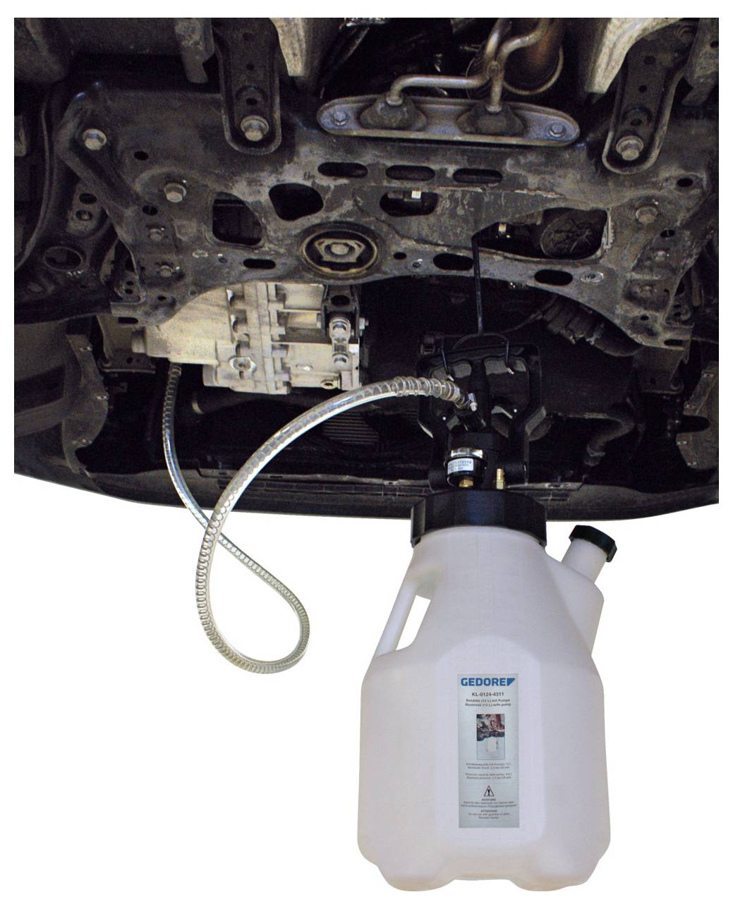 Gedore Automotive 2871726 KL-0124-43 Ölpumpe mit Behälter, 12 Liter