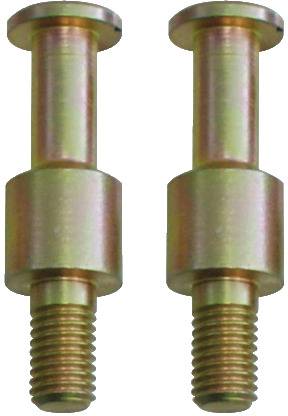 Zwei metallische Bolzen mit Gewinde an den Enden und glattem Zylinderkörper, geeignet für mechanische Montage oder Befestigungszwecke.