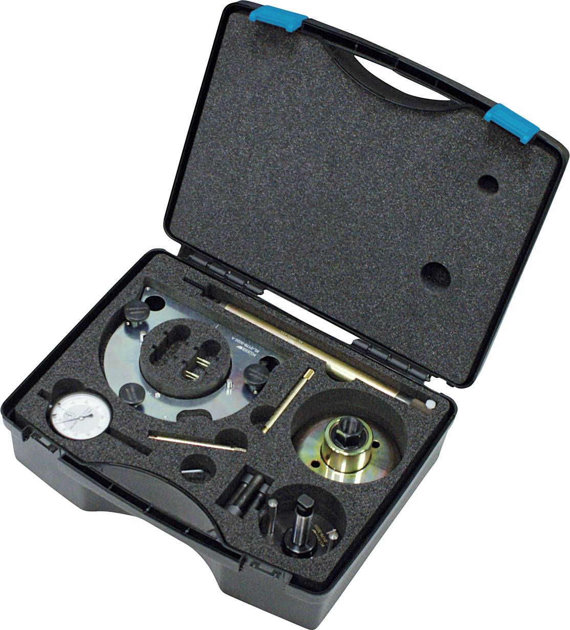 Eine Stahlplatte mit zwei zylindrischen Stützpfeilern darunter, möglicherweise als mechanische oder strukturelle Komponente verwendet.