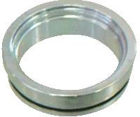 Ein metallischer Ringdichtung mit glänzender Oberfläche, die zum Abdichten von Verbindungen in der Sanitärtechnik oder im Maschinenbau verwendet wird.