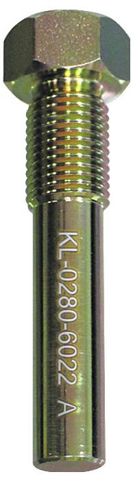 Ein metallischer Sechskantbolzen mit Gewellschaft und der Aufschrift 'KL-0280-6022-A'.