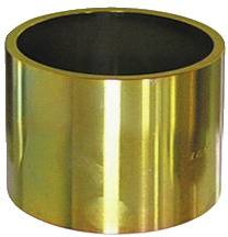 Eine glänzende, zylindrische, goldfarbene Metallbuchse mit glatter Oberfläche und offener Mitte, die zur mechanischen Abstützung oder Ausrichtung verwendet wird.