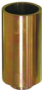 A cylindrical, metallic, copper-colored tube with a reflective surface, viewed from an angle.
