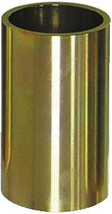 Ein glänzendes, zylindrisches Metallrohr, das aufrecht steht, mit einer reflektierenden Oberfläche, gezeigt vor einem einfachen Hintergrund.