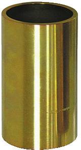 Ein verjüngtes, zylindrisches Metallobjekt mit glatter Oberfläche, das oben schmaler ist als unten, möglicherweise eine Düse oder ein Fitting-Komponente.