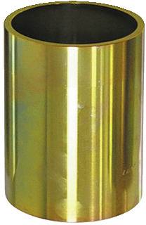 Eine metallische zylindrische Buchse mit goldener Oberfläche, die als mechanisches Bauteil zur Verringerung von Reibung und Verschleiß zwischen Teilen verwendet wird.