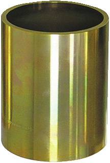 Ein glänzender Messingzylinder, metallische Oberfläche, aufrecht auf neutralem Hintergrund stehend.