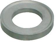 Eine Metallflachscheibe mit zentralem Loch, die dazu verwendet wird, die Last eines Gewindefasteners wie einer Schraube oder Mutter zu verteilen.