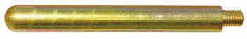Ein zylindrischer Metallstab mit einem geschliffenen Ende, der glänzend und goldfarben wirkt und wahrscheinlich als mechanisches Bauteil oder Befestigungselement verwendet wird.
