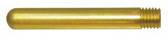 Eine goldene zylindrische Stange mit Gewinde an einem Ende, die zu industriellen oder mechanischen Zwecken verwendet wird.