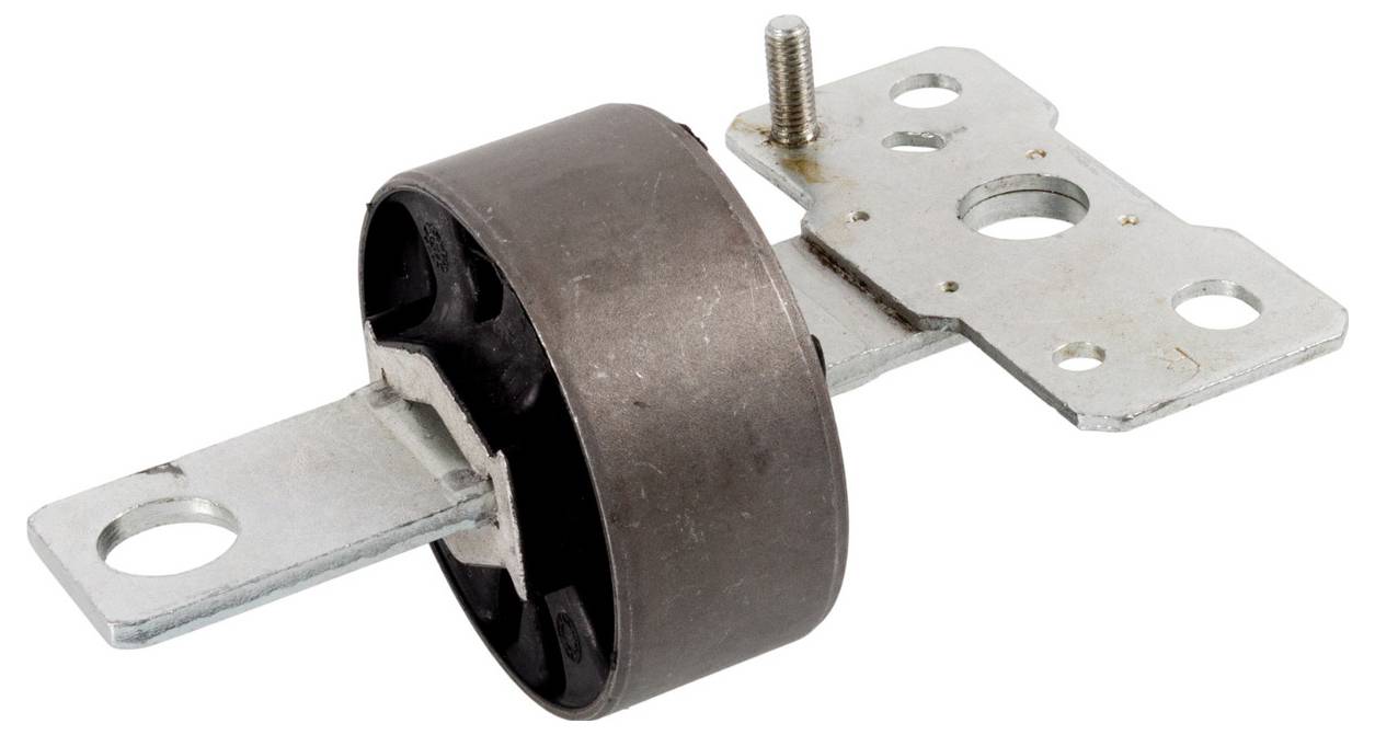 Metallmontageklammer mit zylindrischer Gummidämmung, konstruiert zur Vibrationsdämpfung in Maschinen oder Automobilanwendungen.