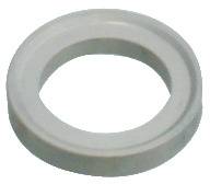 Ein Nahaufnahmebild eines runden, flachen, grauen Dichtungsrings.