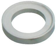 Eine Metallunterlegscheibe mit einem kreisförmigen Loch in der Mitte, die üblicherweise in mechanischen Baugruppen verwendet wird, um die Last zu verteilen.