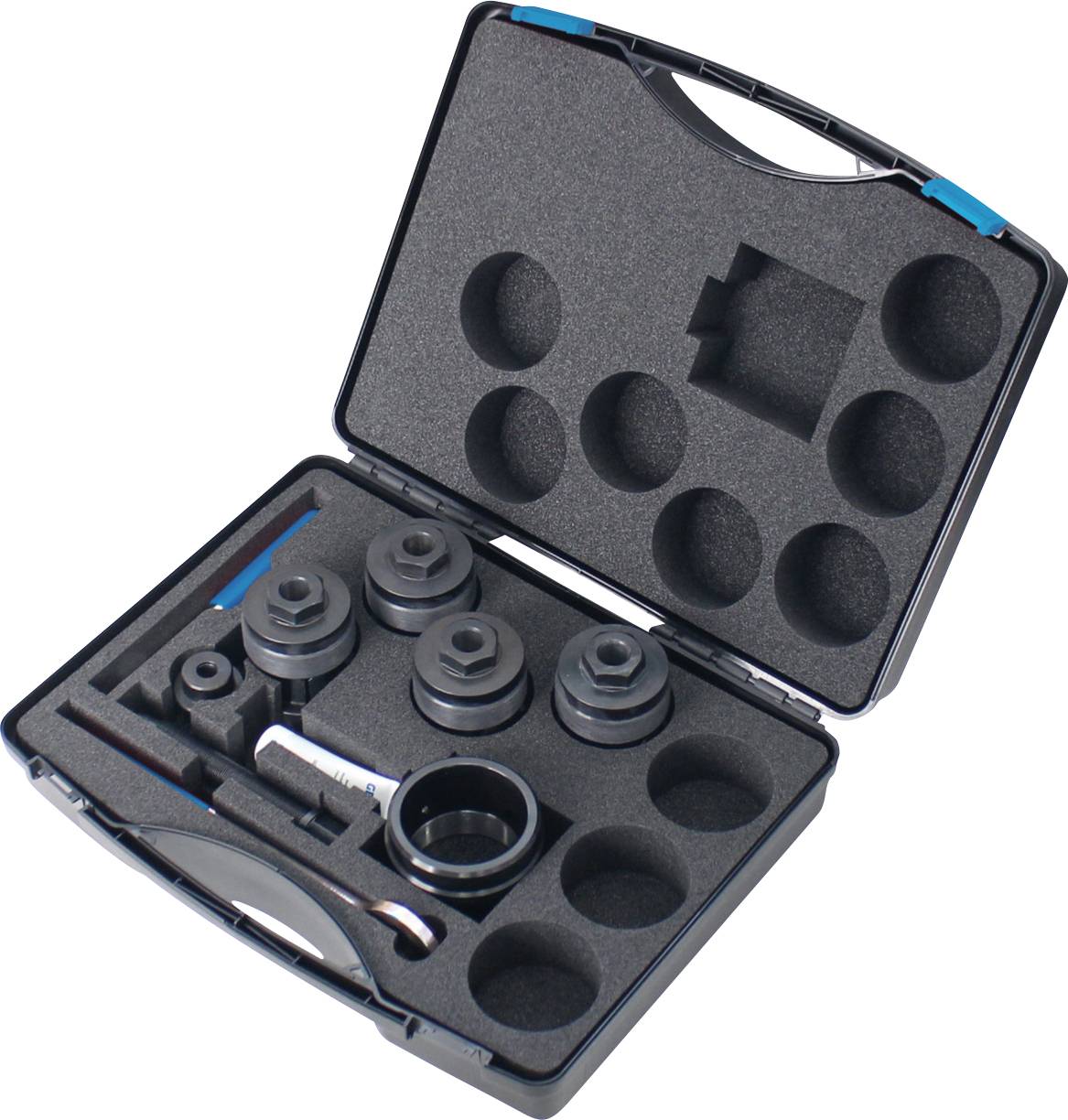 Zwei runde Metallscheiben mit der Bezeichnung „P 2,0 mm