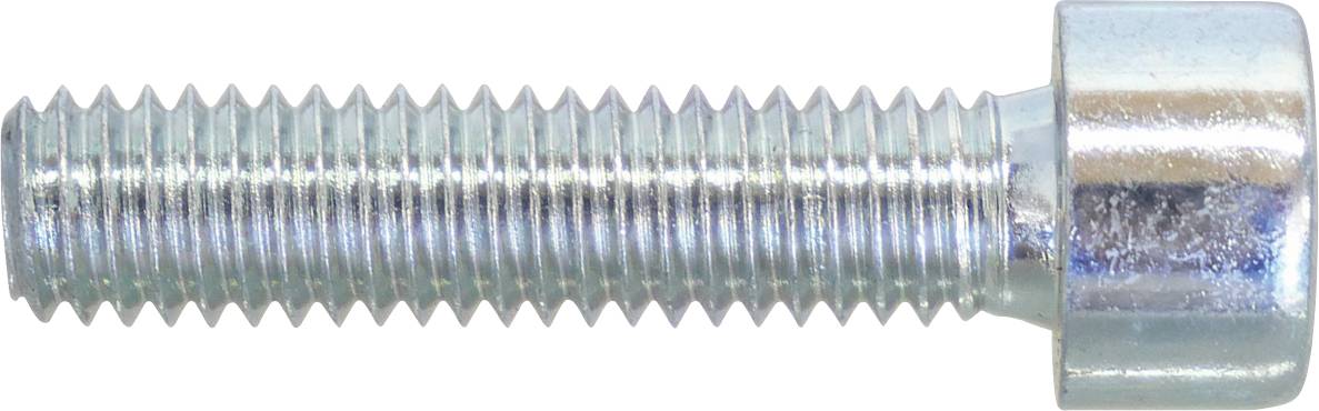 Ein Nahaufnahmebild einer Metallsechskantschraube mit einem Gewindelschaft und einem abgerundeten Kopf, die zum Verbinden von Materialien verwendet wird.