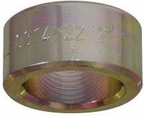 Eine Metallnuss mit reflektierender, mehrfarbiger Oberfläche, die zum Befestigen oder Anziehen von Bolzen verwendet wird.