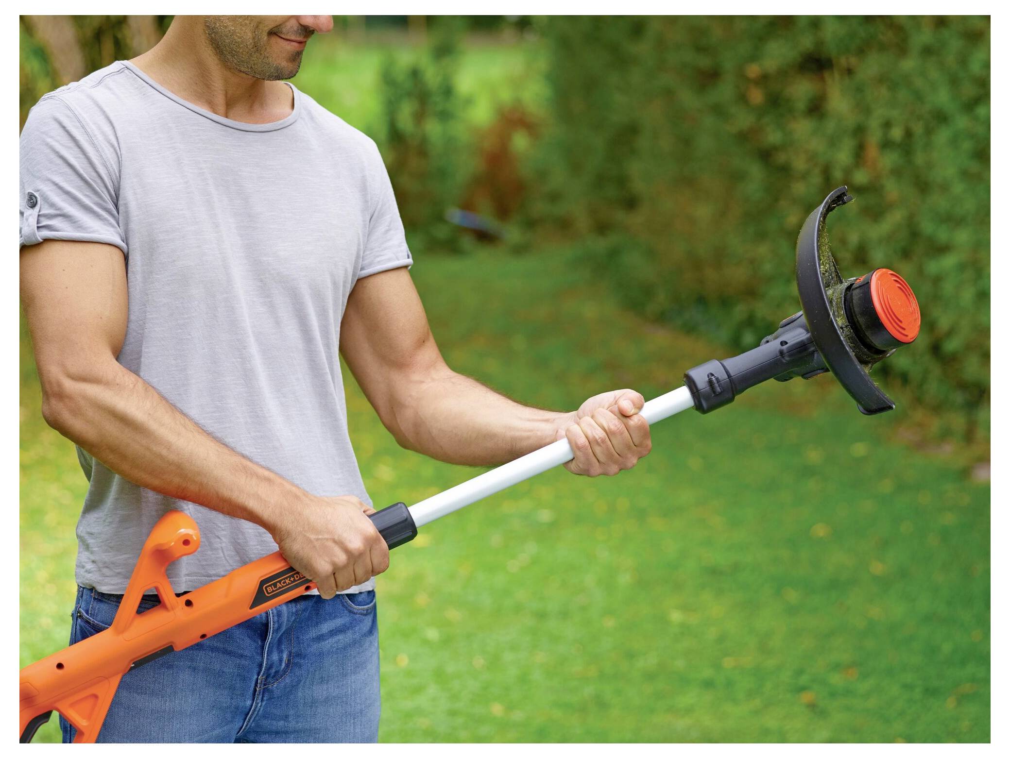 Black & Decker Akku Akku-Rasentrimmer inkl. Akku, inkl. Ladegerät, Höhenverstellbarer Griff 18V Schnittbreite (max.): 25cm