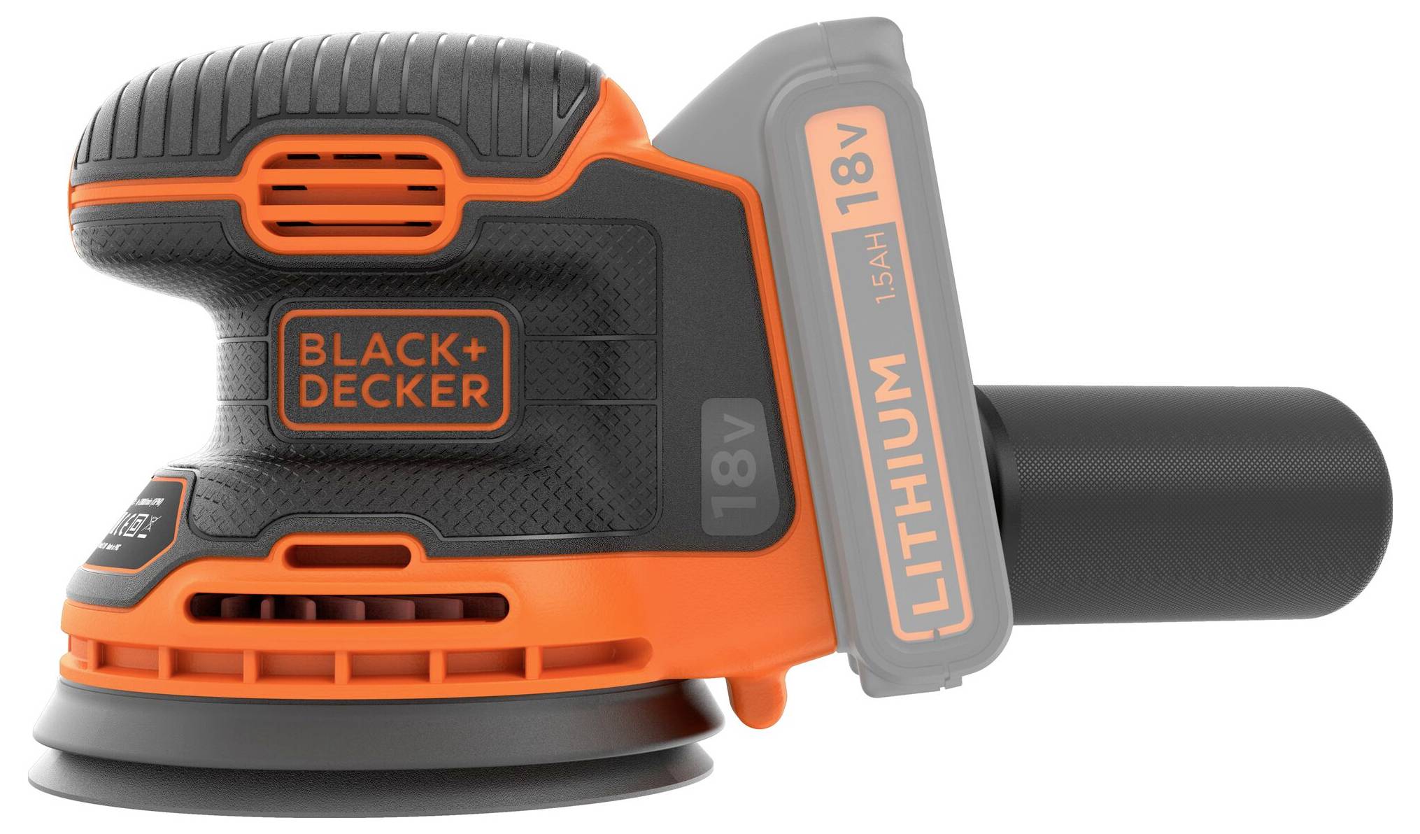 Black & Decker BDCROS18N-XJ Akku-Exzenterschleifer ohne Akku, ohne Ladegerät 18V Ø 125mm