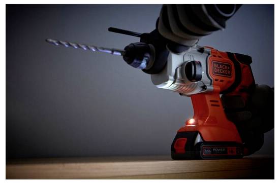 Black & Decker SDS-Plus-Akku-Kombihammer 18V ohne Akku, ohne Ladegerät