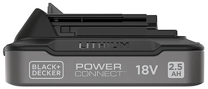 Black+Decker 18V 2,5Ah Lithium-Akku-Pack mit der Bezeichnung „Power Connect