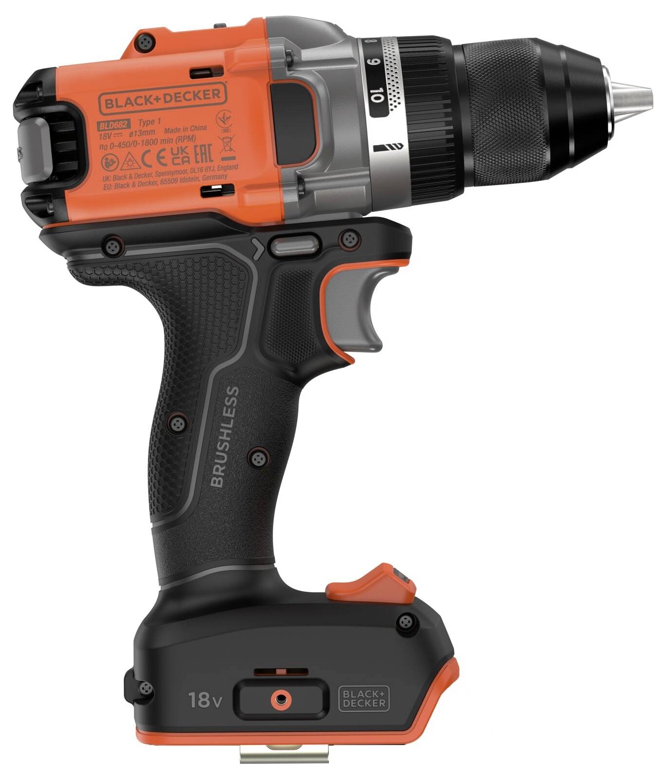 Black & Decker BLD682XN-XJ Akku-Bohrschrauber 18V Li-Ion ohne Akku, ohne Ladegerät, inkl. Koffer