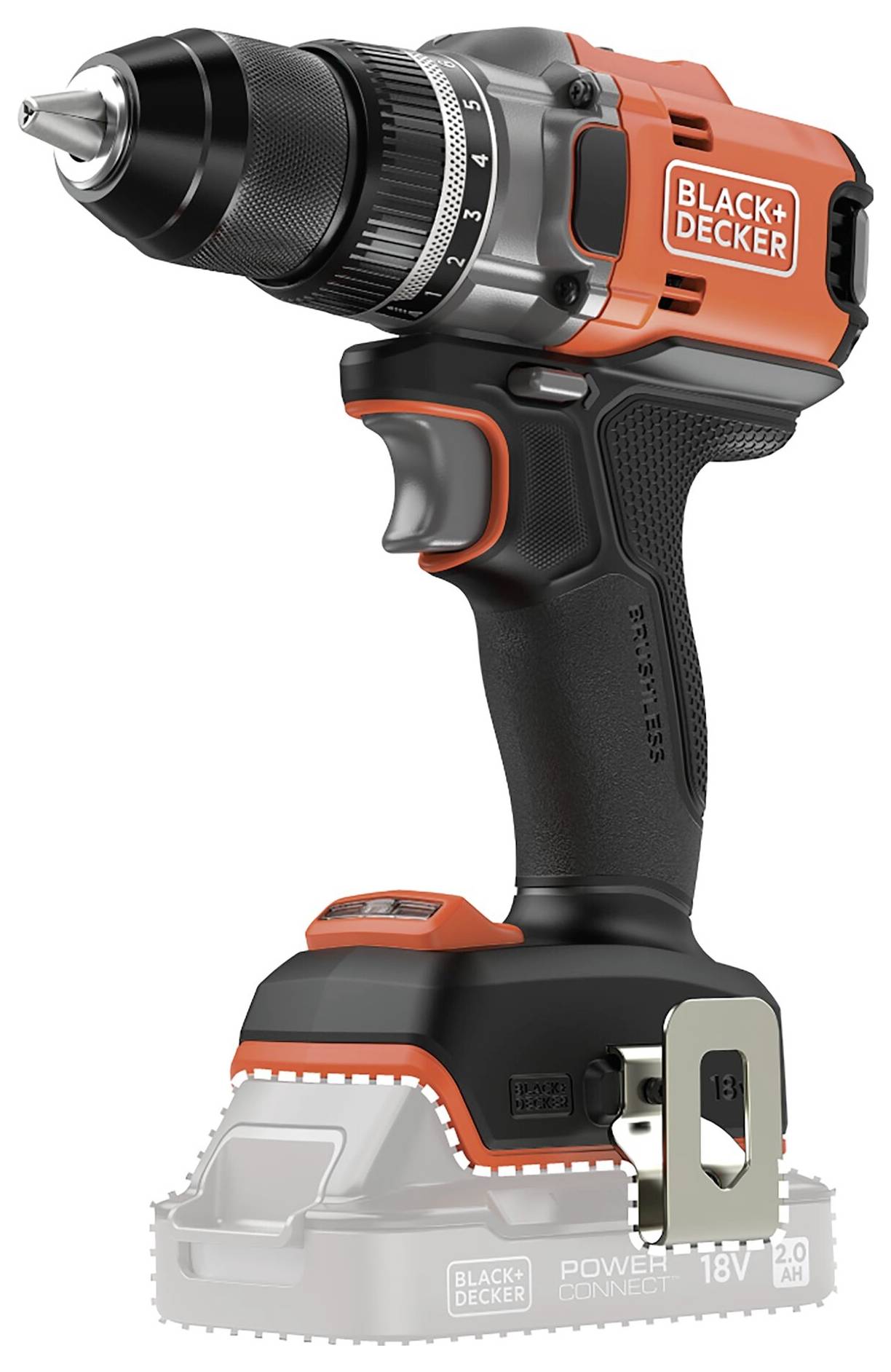 Seitenansicht eines dünnen, schwarzen, modernen Flachbildschirms mit Lüftungsschlitzen und Tasten auf der hinteren Kante.