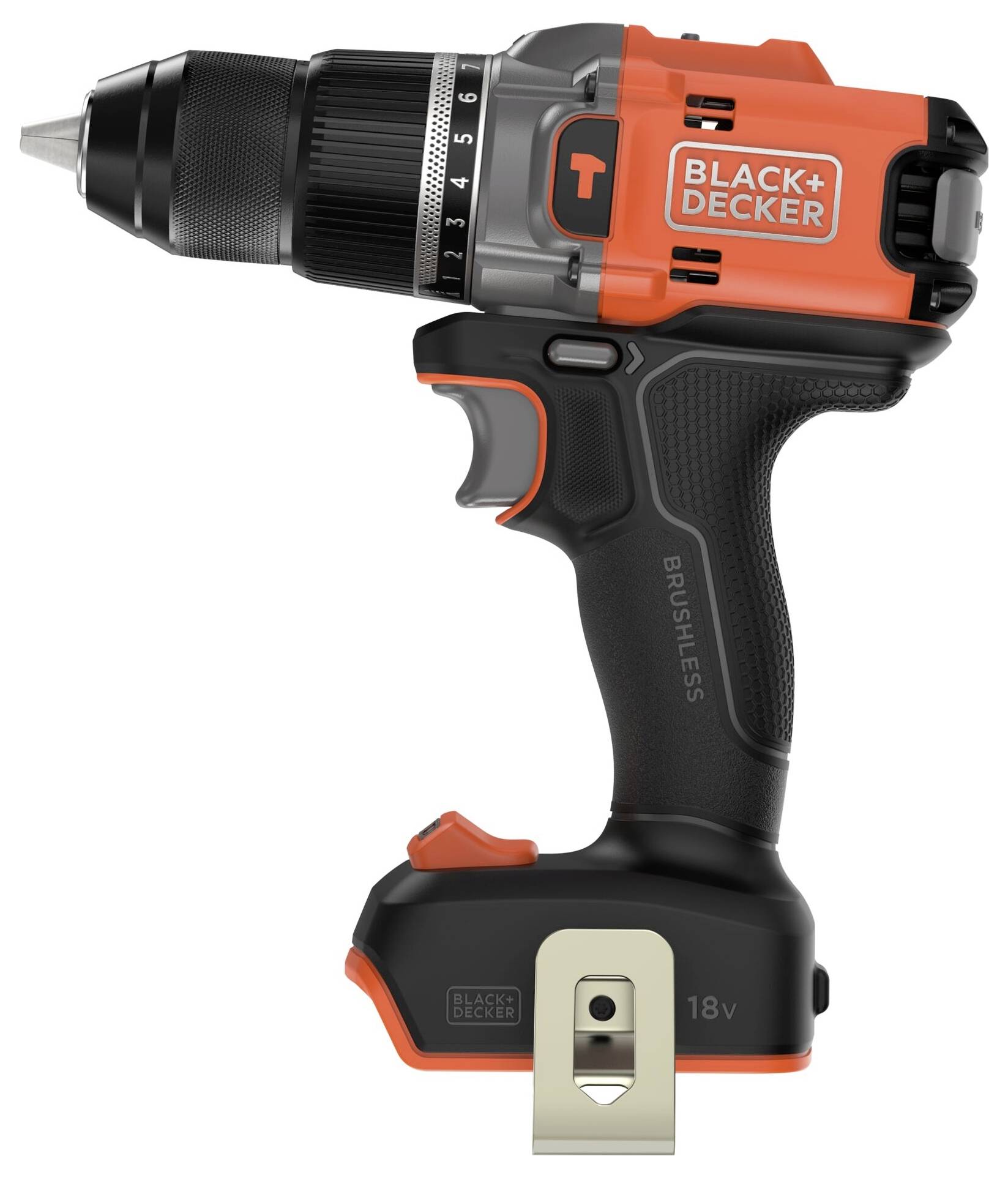 Black & Decker 2-Gang-Akku-Schlagbohrschrauber bürstenlos, ohne Akku, ohne Ladegerät, mit Zubehör