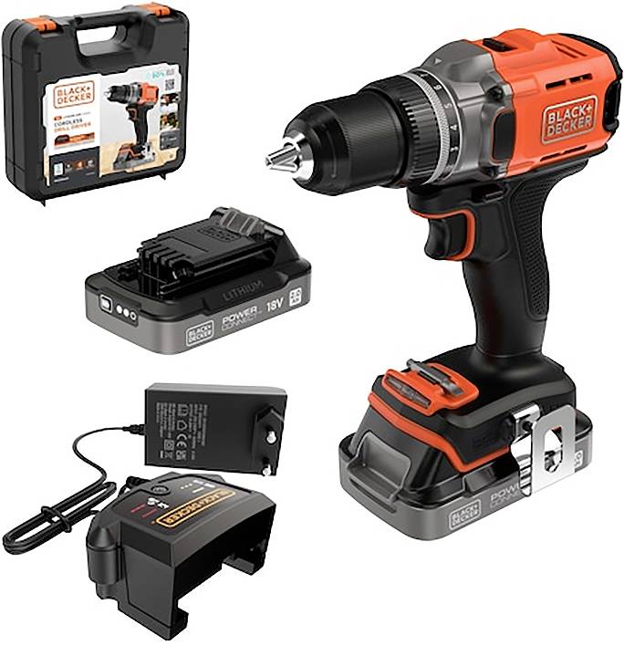 Das „Black & Decker 18V Akku-Bohrmaschinen-Set
