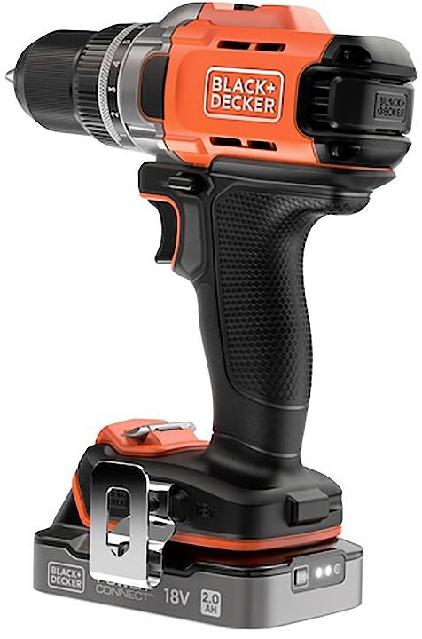 Black & Decker BCD382D2XK-QW Akku-Bohrschrauber 18V 2.0Ah Li-Ion inkl. 2. Akku, inkl. Ladegerät