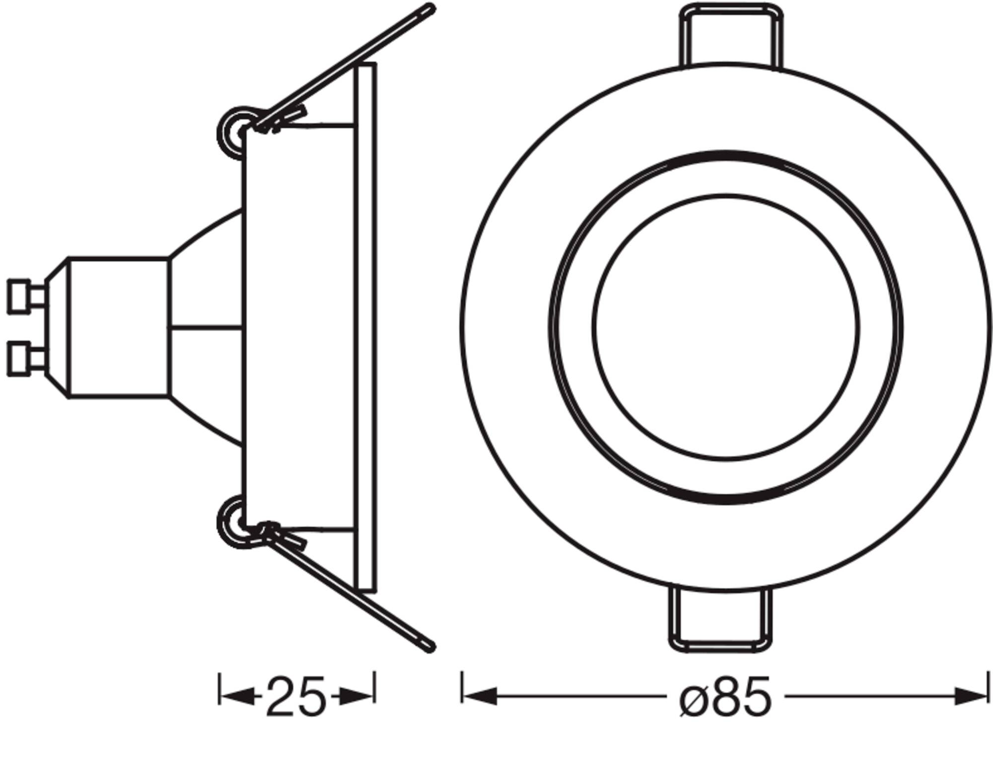 OSRAM HOMELIGHTING 4058075853478 Deckenstrahler, LED-Deckenstrahler GU10 Weiß