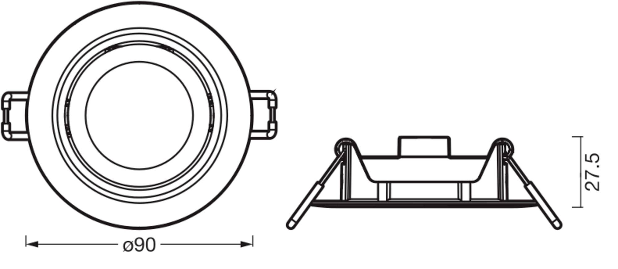 OSRAM HOMELIGHTING 4099854595721 Deckenstrahler, LED-Deckenstrahler Satin-Nickel