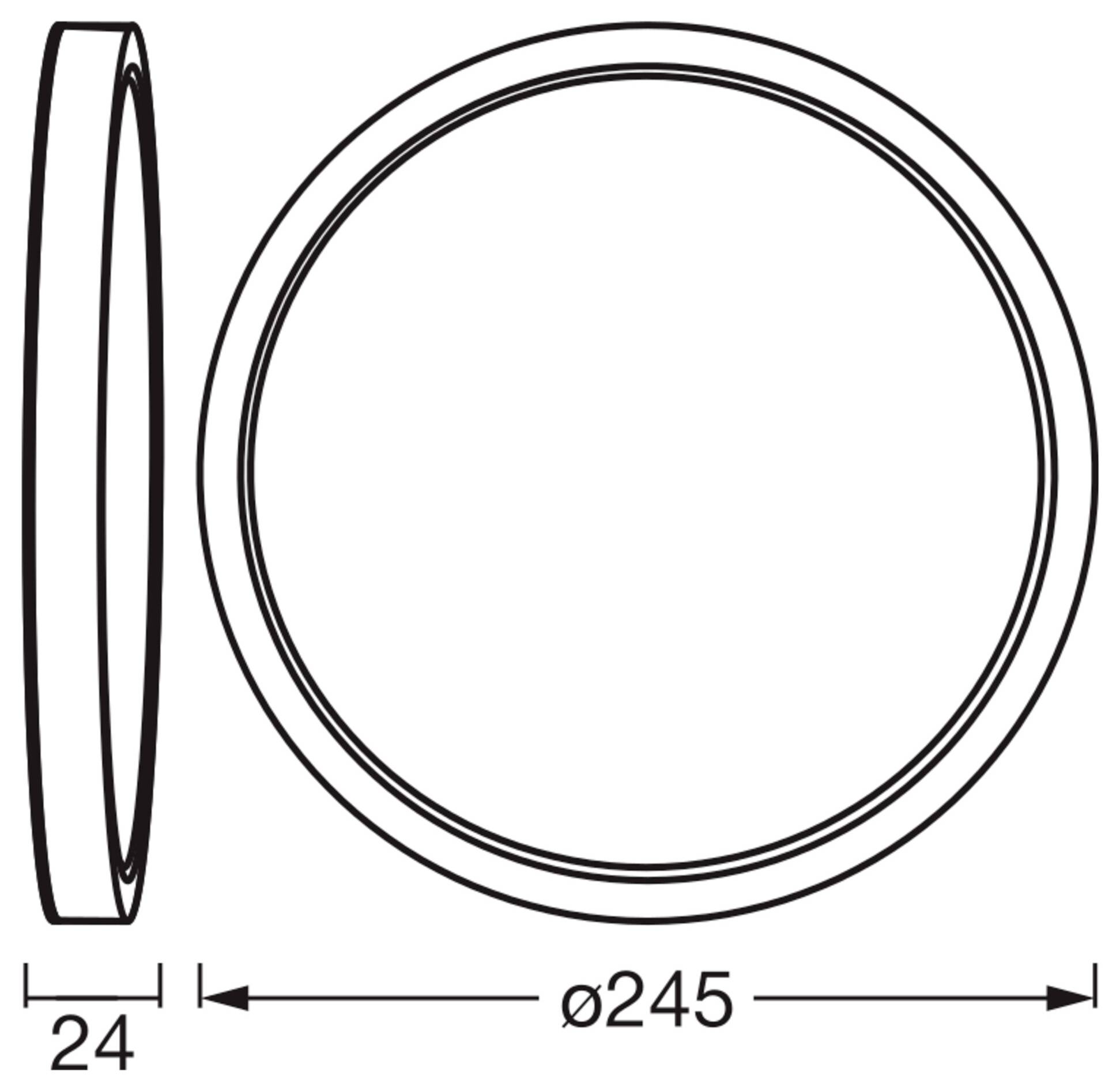 OSRAM HOMELIGHTING 4099854604126 Deckenleuchte, LED-Deckenleuchte Schwarz