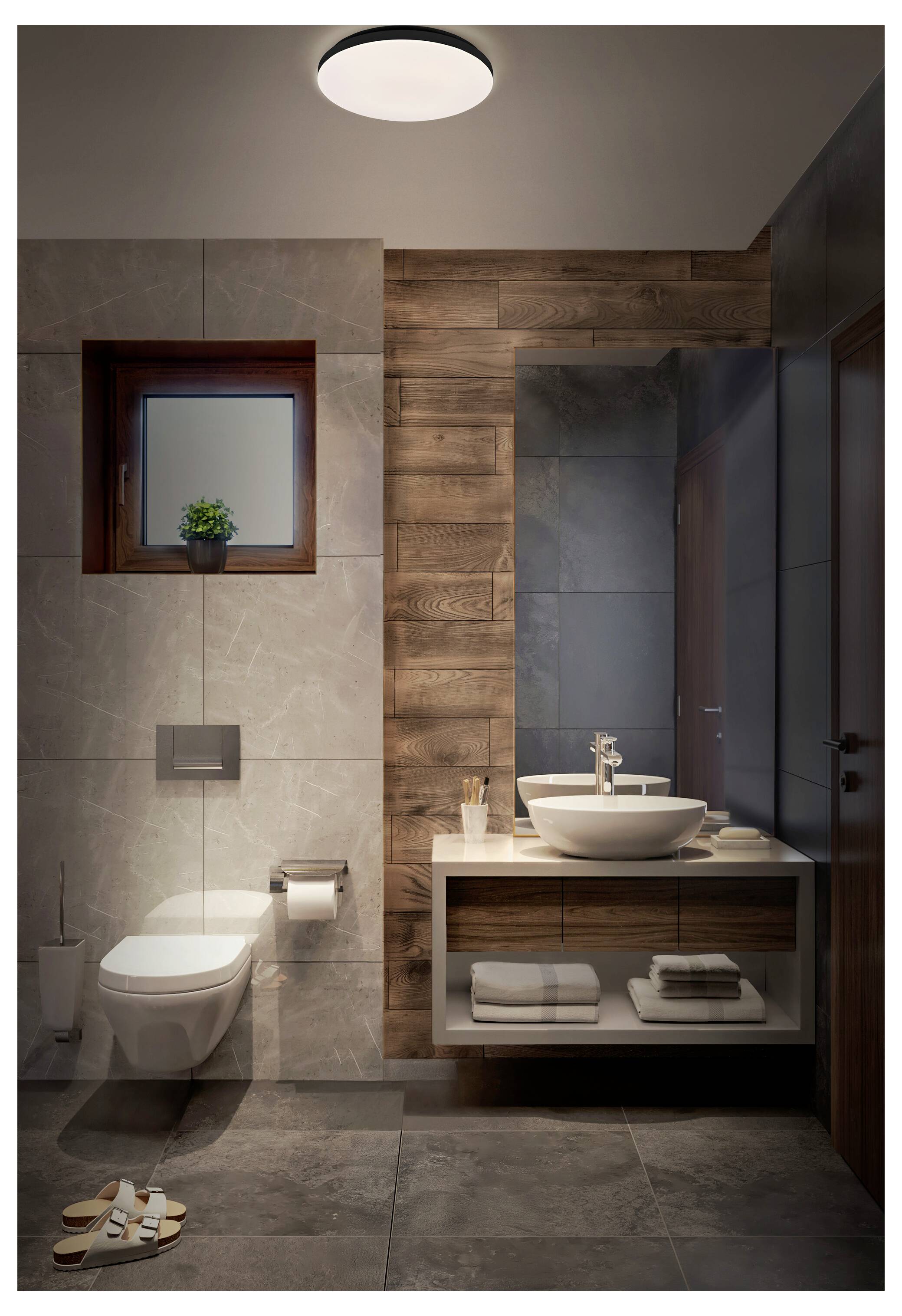 OSRAM HOMELIGHTING 4099854621505 Deckenleuchte, LED-Deckenleuchte Schwarz